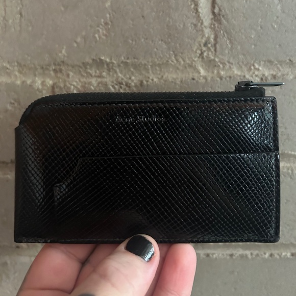 Acne studios black patent leather printed card holder wallet - Picture 2 of 2